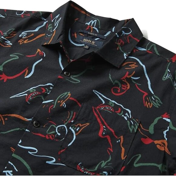 Roark Gonzo Creatures Shirt \\ Men Medium //  Black Short Sleeve Classic Fit - Picture 2 of 9